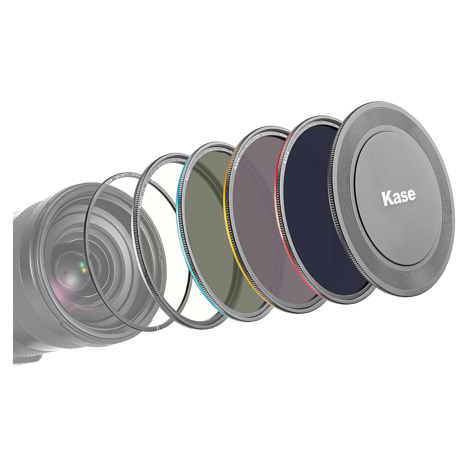 Kit de Filtros ND Magnéticos Kase Wolverine 77mm CPL ND8 ND64 ND1000