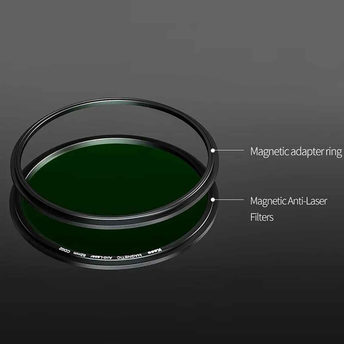 Filtro Anti-Laser Magnético Kase 82mm para Cámara - Vidrio Templado