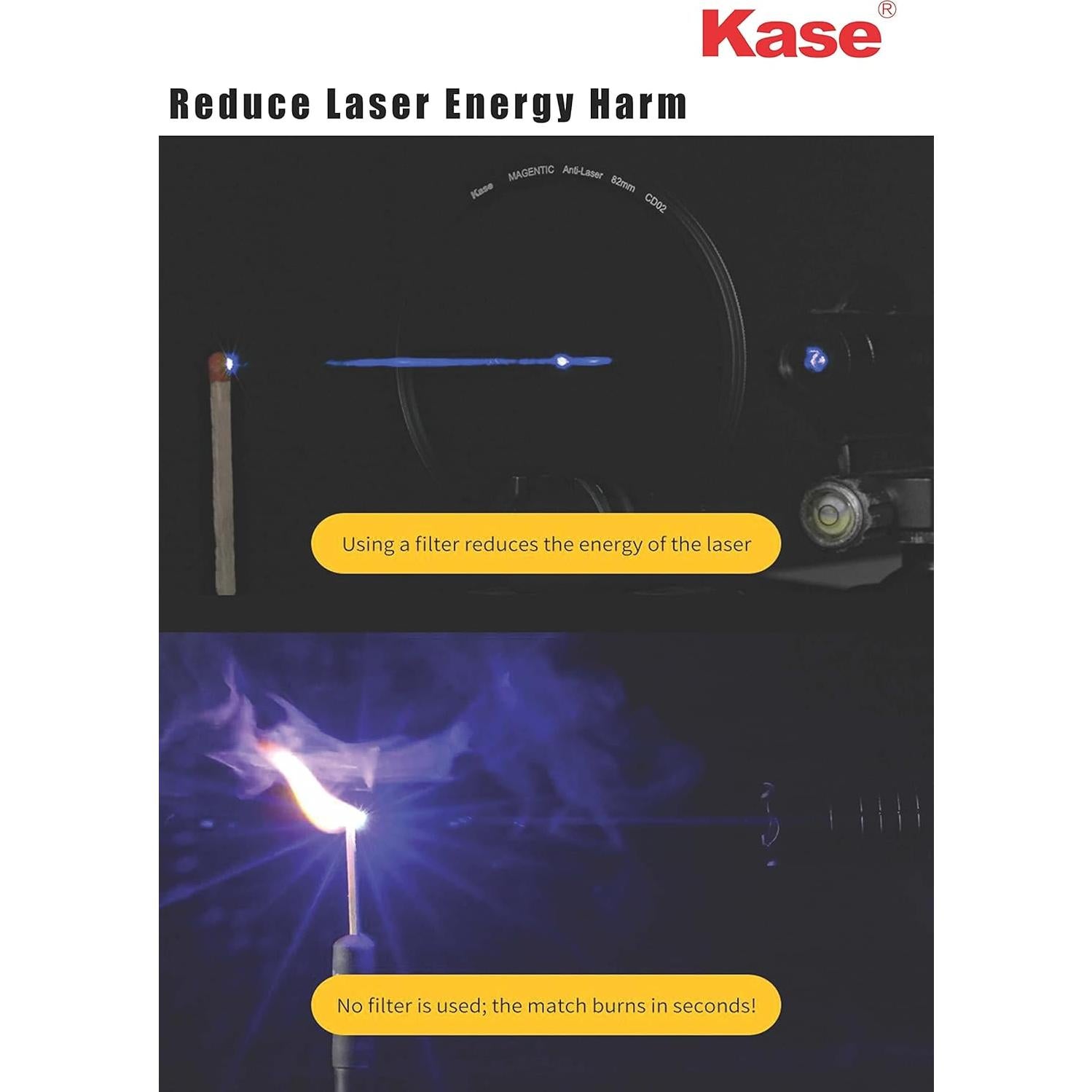 Filtro Anti-Laser Kase Wolverine 82mm con Adaptador Magnético