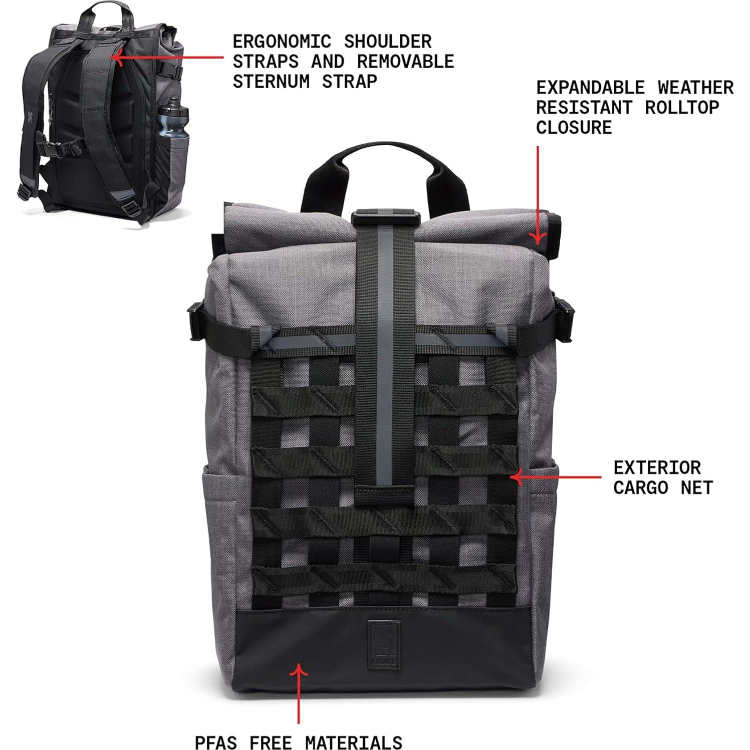 Mochila Roll-Top Chrome Barrage 18L Resistente al Agua