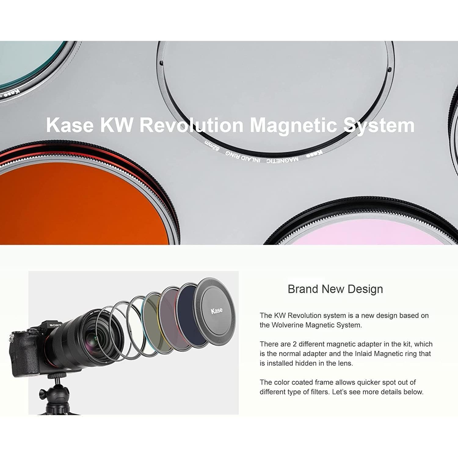 Kit de Filtros ND Magnéticos Kase Wolverine 62mm con CPL y Estuche