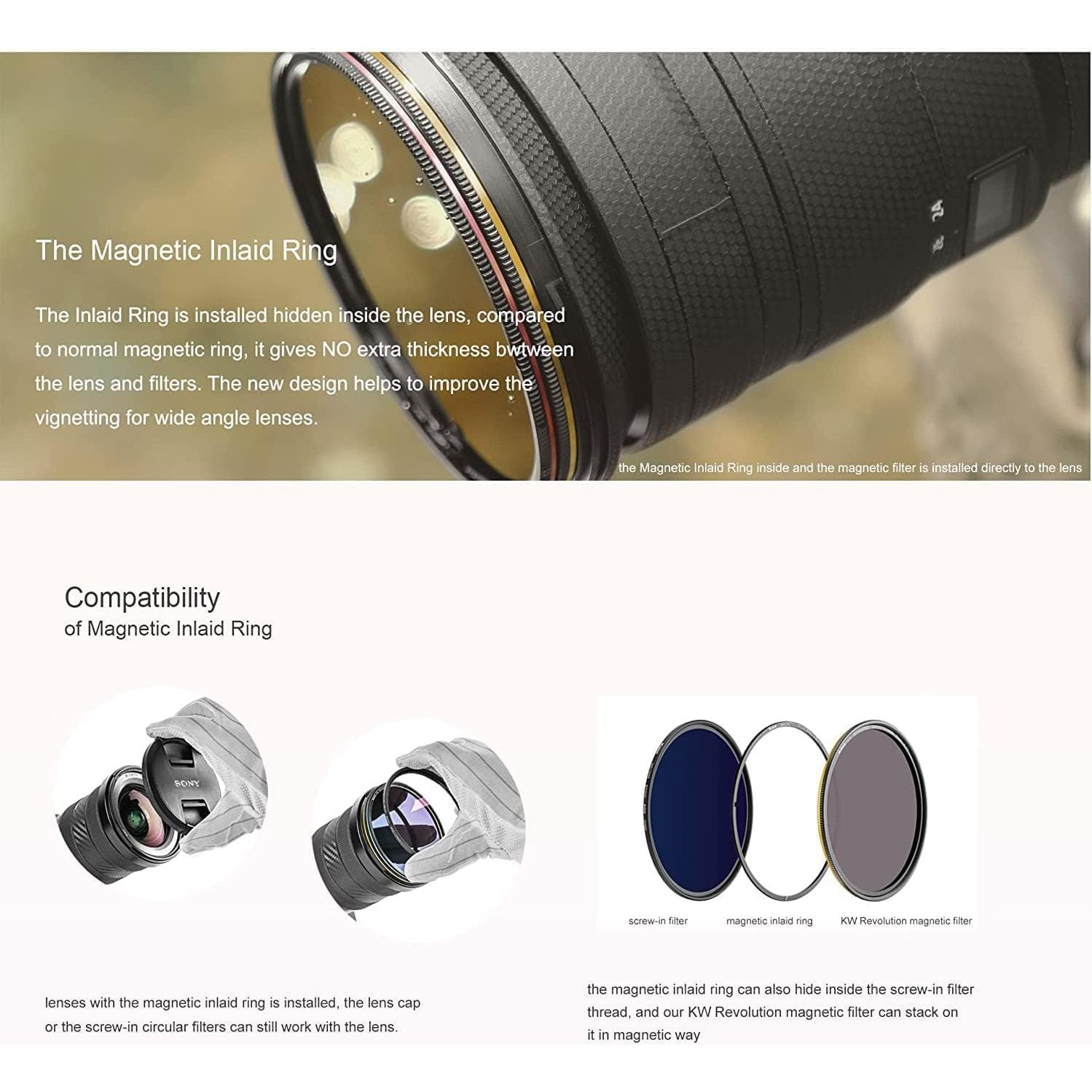 Kit de Filtros ND Magnéticos Kase Wolverine 62mm con CPL y Estuche