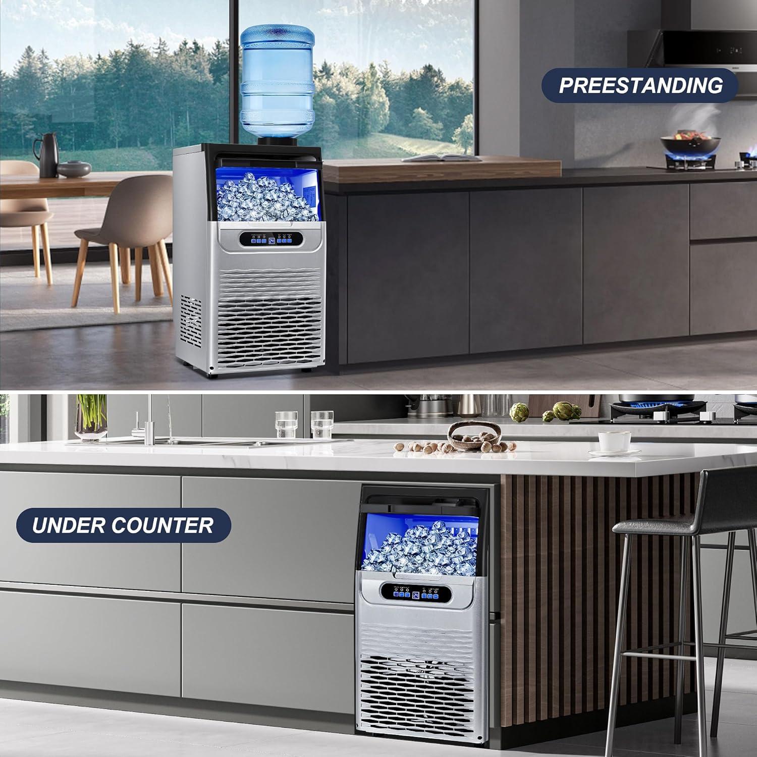 Máquina de Hielo Comercial Zomagas 100 kg/24H Doble Entrada