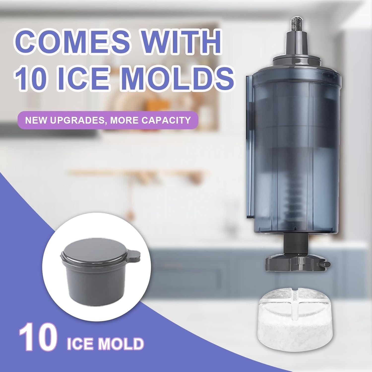 Accesorio de Hielo Raspado FORTHEAL para Kitchen Aid 10 Moldes