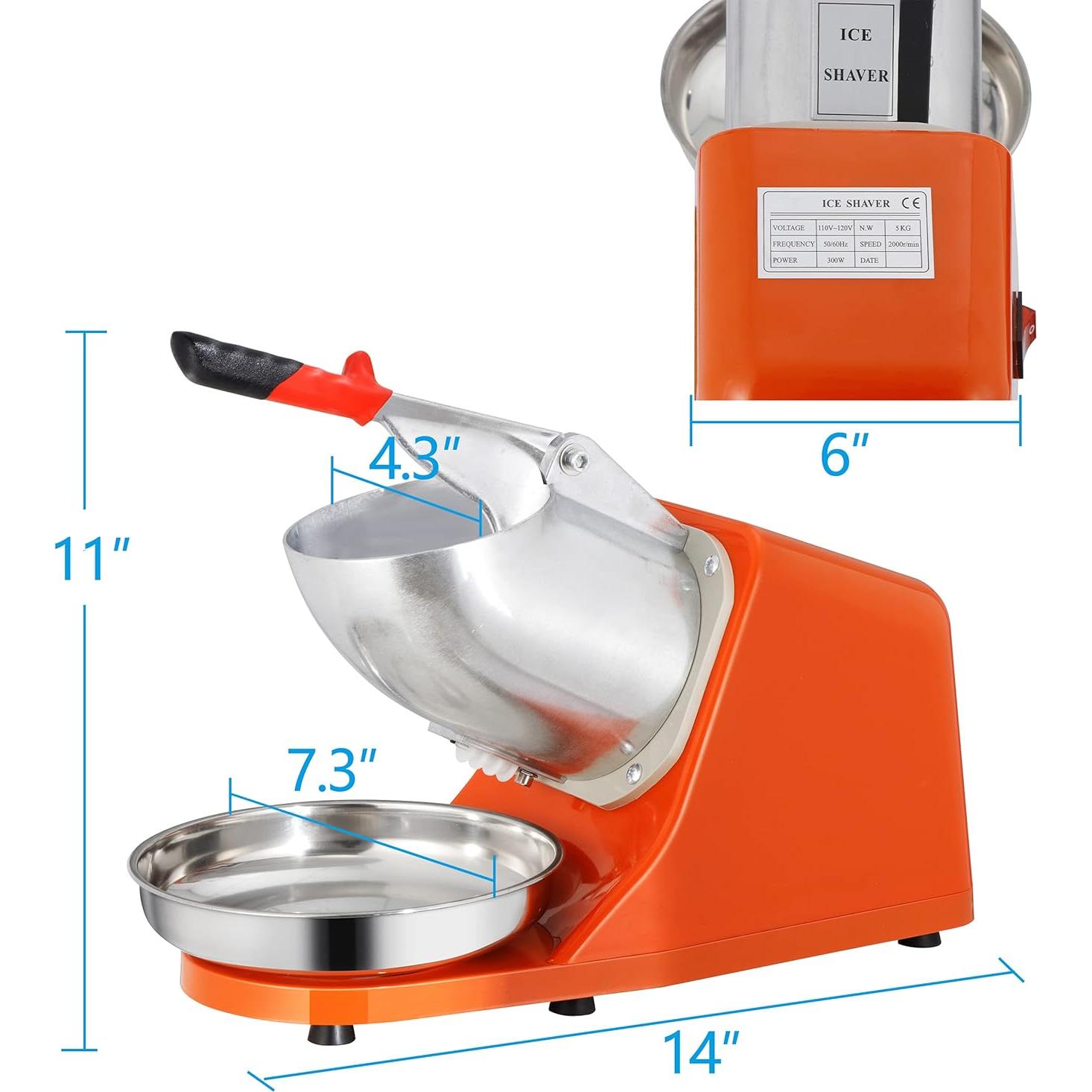 Máquina de Hielo Raspado JungleA 300W 65 kg/h Acero Inoxidable