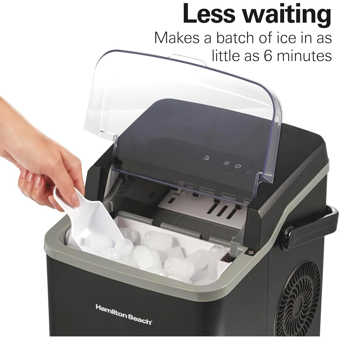 Máquina de Hielo Hamilton Beach 86151, 11.79 Kg/día, 2 Tamaños