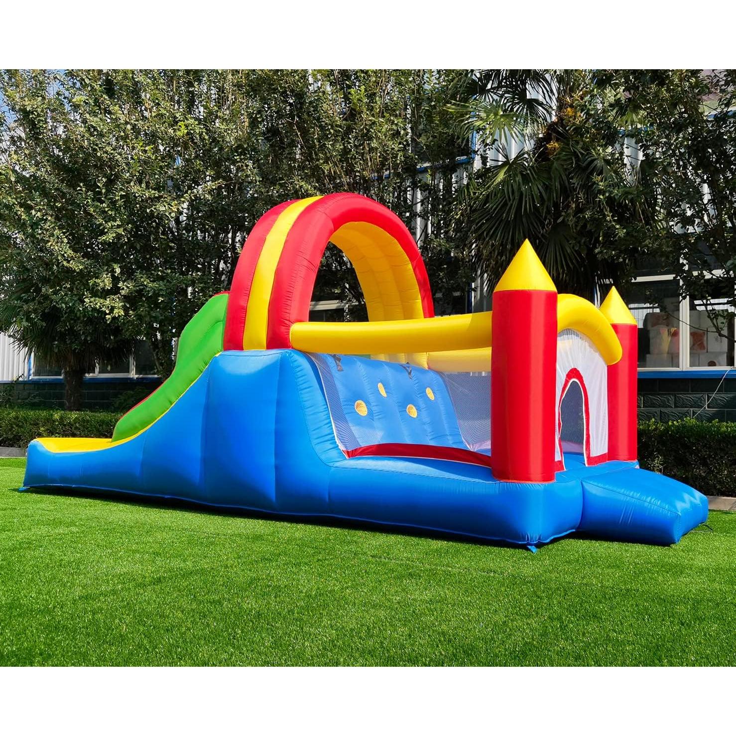 Casa Inflable HuaKastro 4.88x2.18m con Toboganes y Escalera