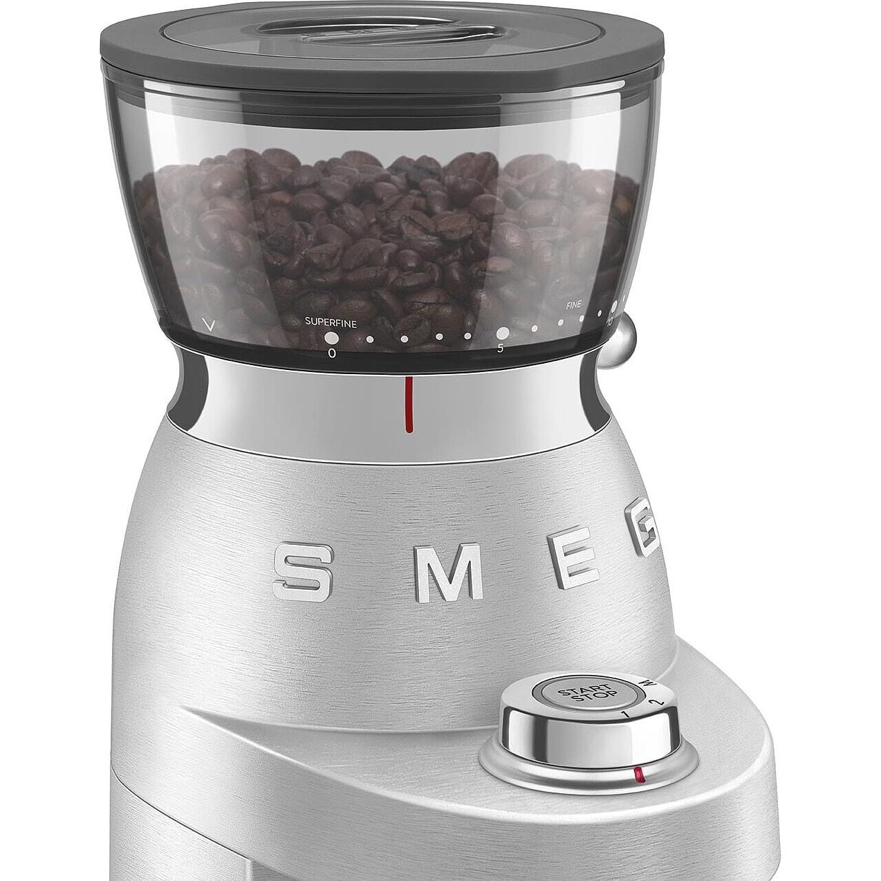 Molinillo de Café Eléctrico SMEG CGF02 Acero Inoxidable 250g