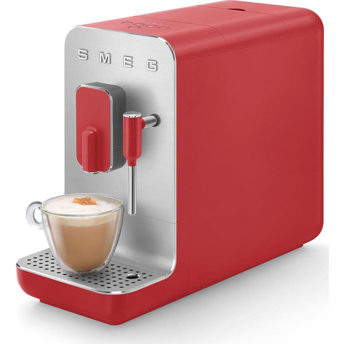 Máquina de Café Automática Smeg BCC02 Roja con Espumador