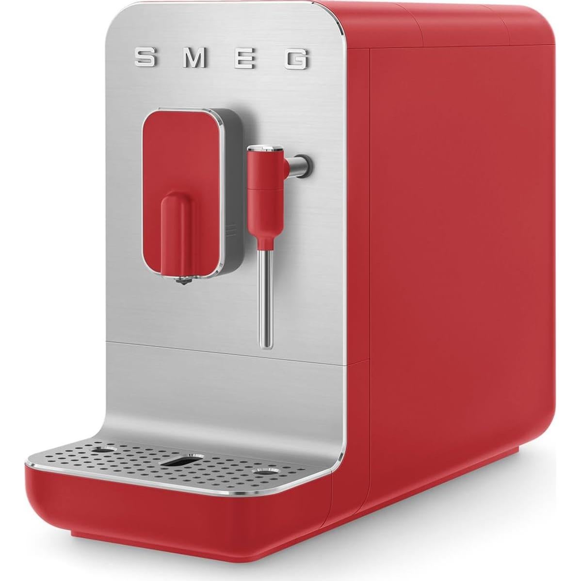 Máquina de Café Automática Smeg BCC02 Roja con Espumador