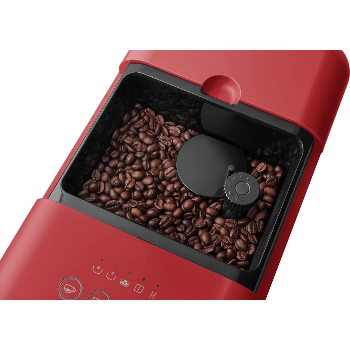 Máquina de Café Automática Smeg BCC02 Roja con Espumador
