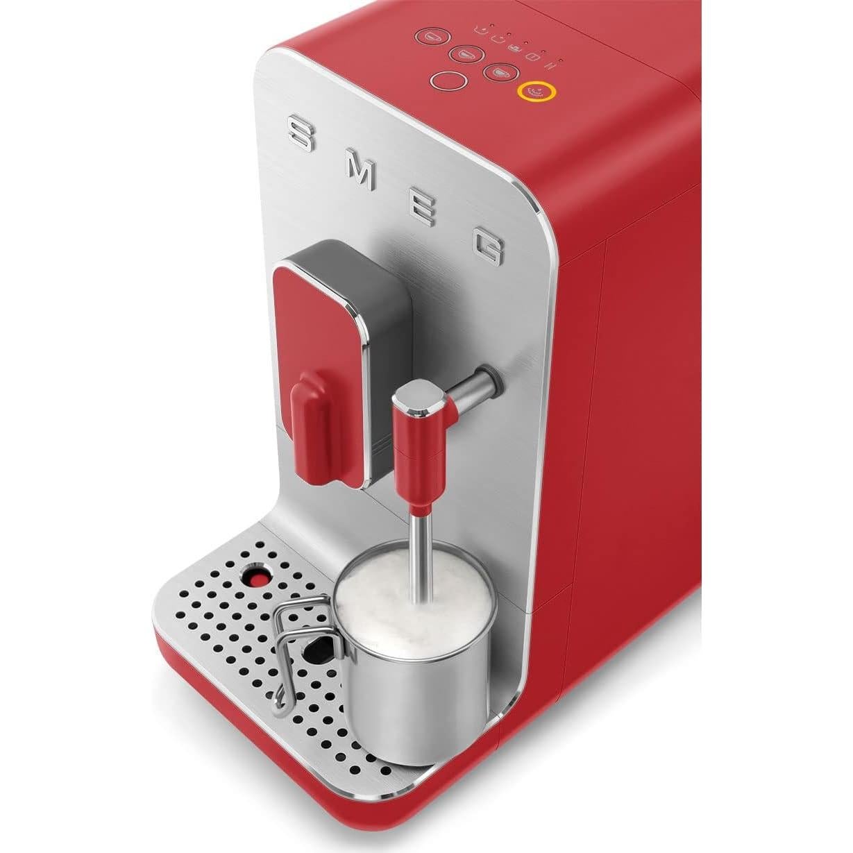 Máquina de Café Automática Smeg BCC02 Roja con Espumador