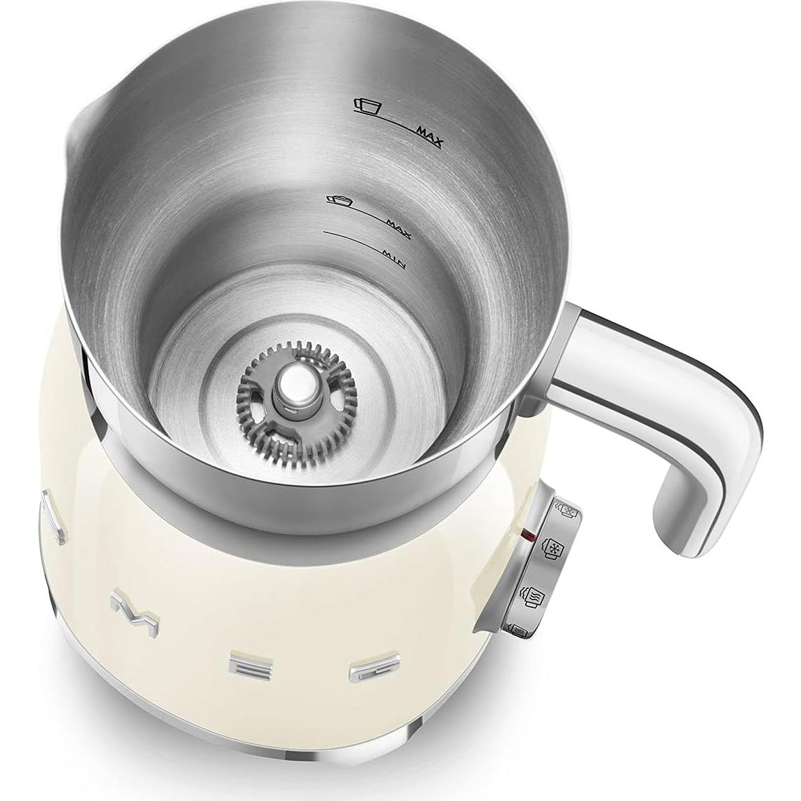 Espumador de Leche Smeg MFF01 Retro 500W Crema 591ml