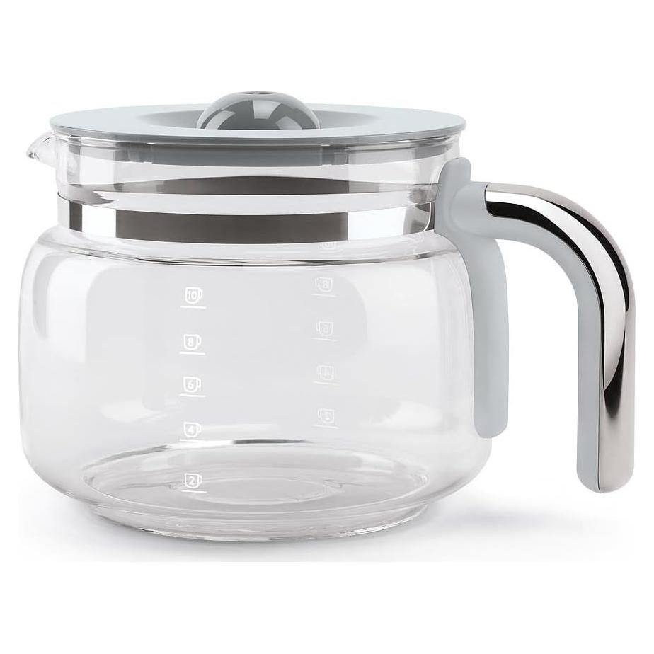 Jarra de vidrio Smeg DCF02 2.4L gris y cromo