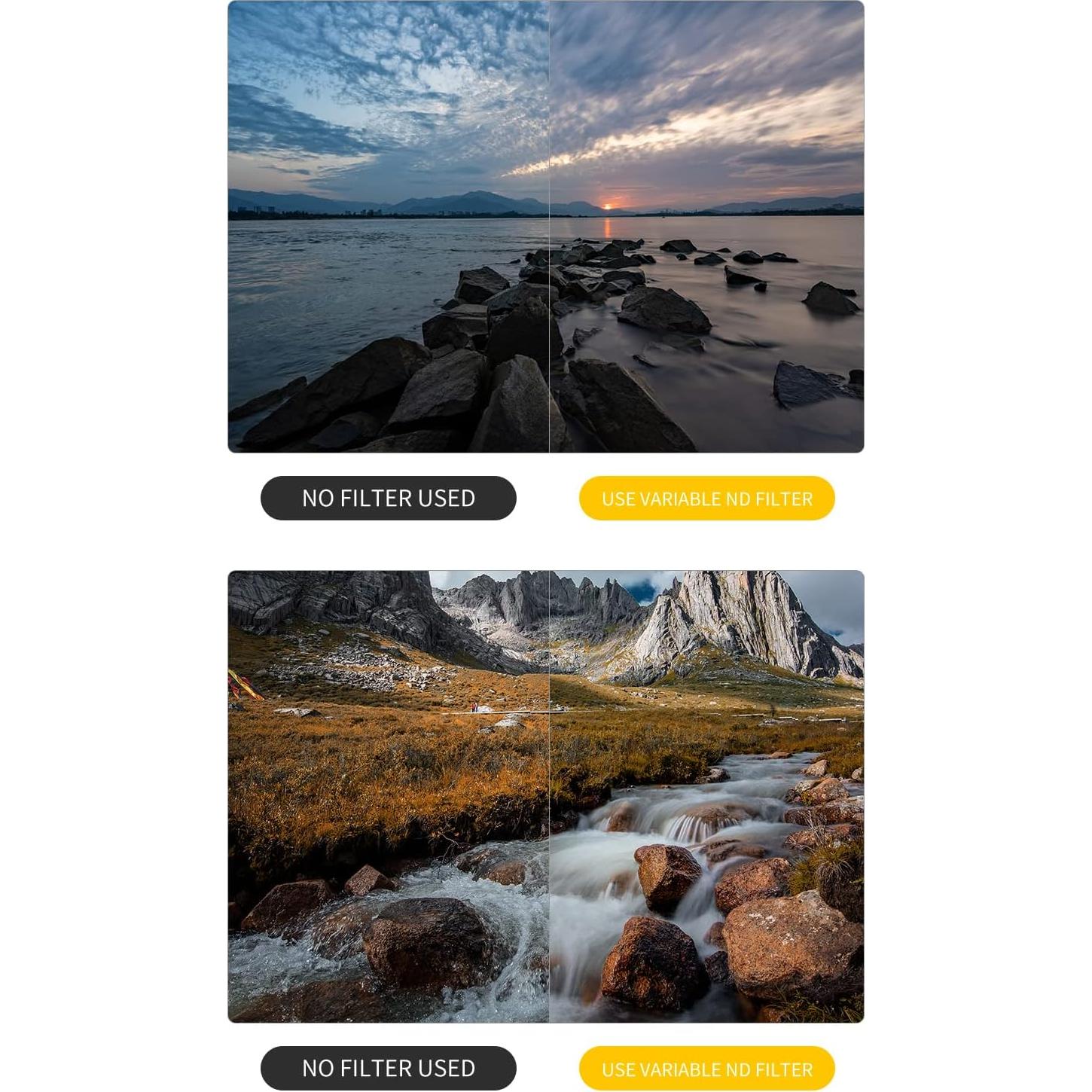 Filtro ND Variable Kase Wolverine 77mm 1.5-10 Paradas Anti-Rotación