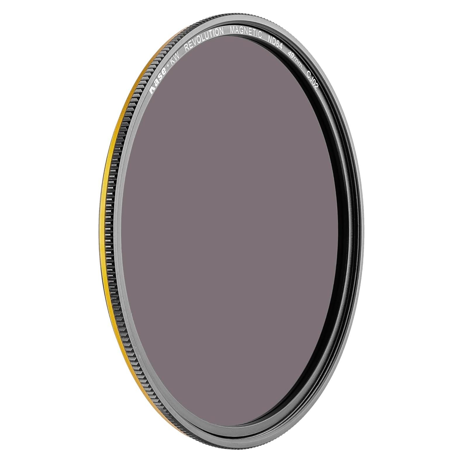 Filtro de Vidrio Óptico Templado Kase ND64 49mm con Adaptador