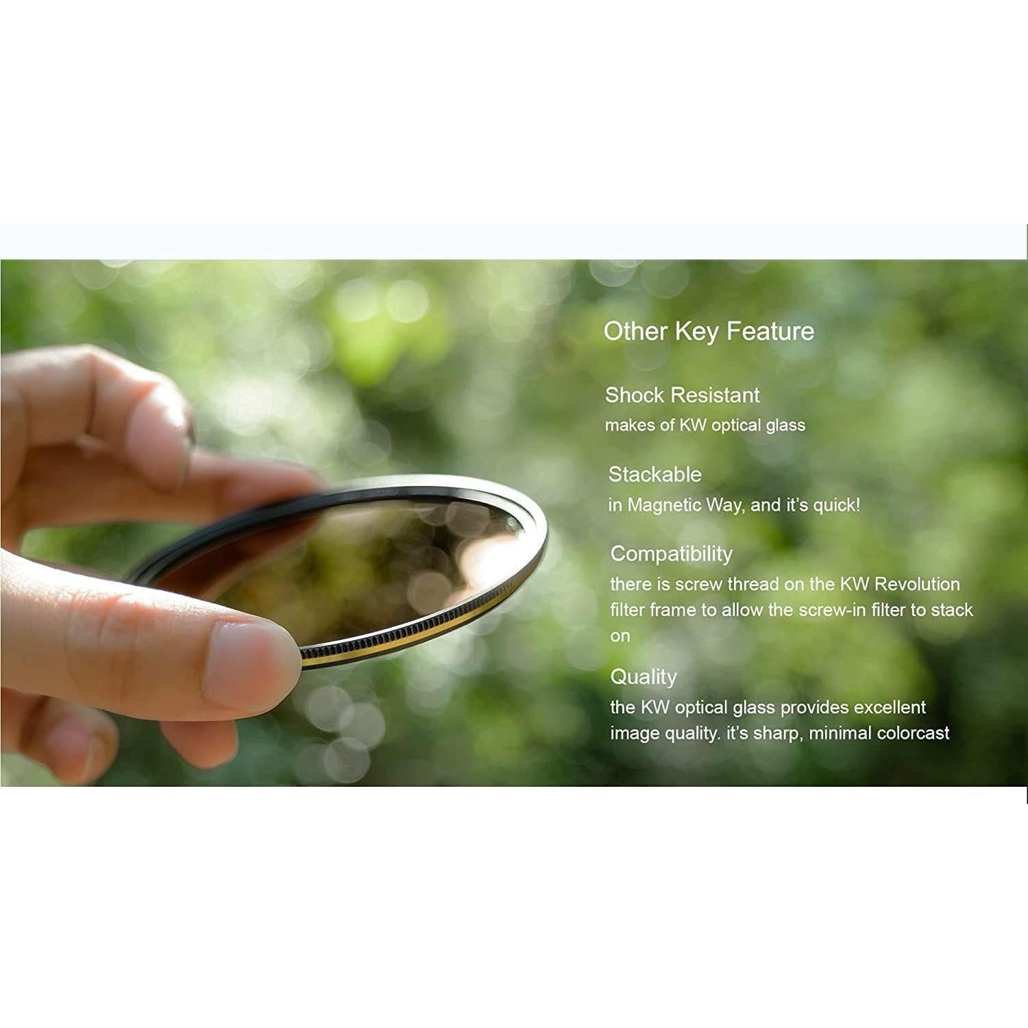 Filtro de Vidrio Óptico Templado Kase ND64 49mm con Adaptador