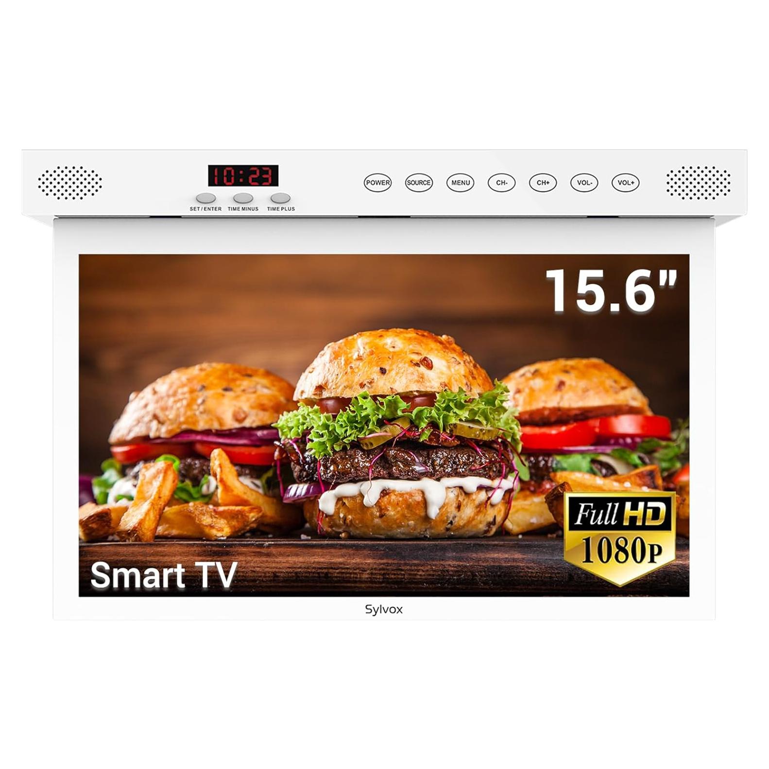 Televisor de Cocina SYLVOX 15.6" 1080P Plegable WiFi Bluetooth