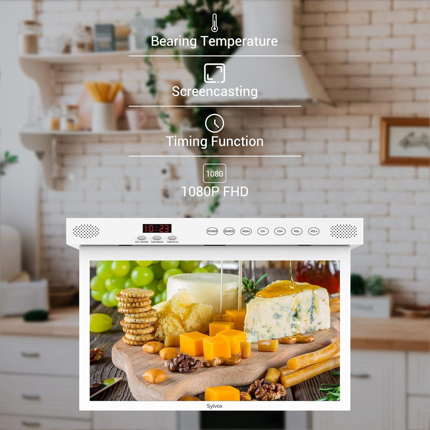 Televisor de Cocina SYLVOX 15.6" 1080P Plegable WiFi Bluetooth