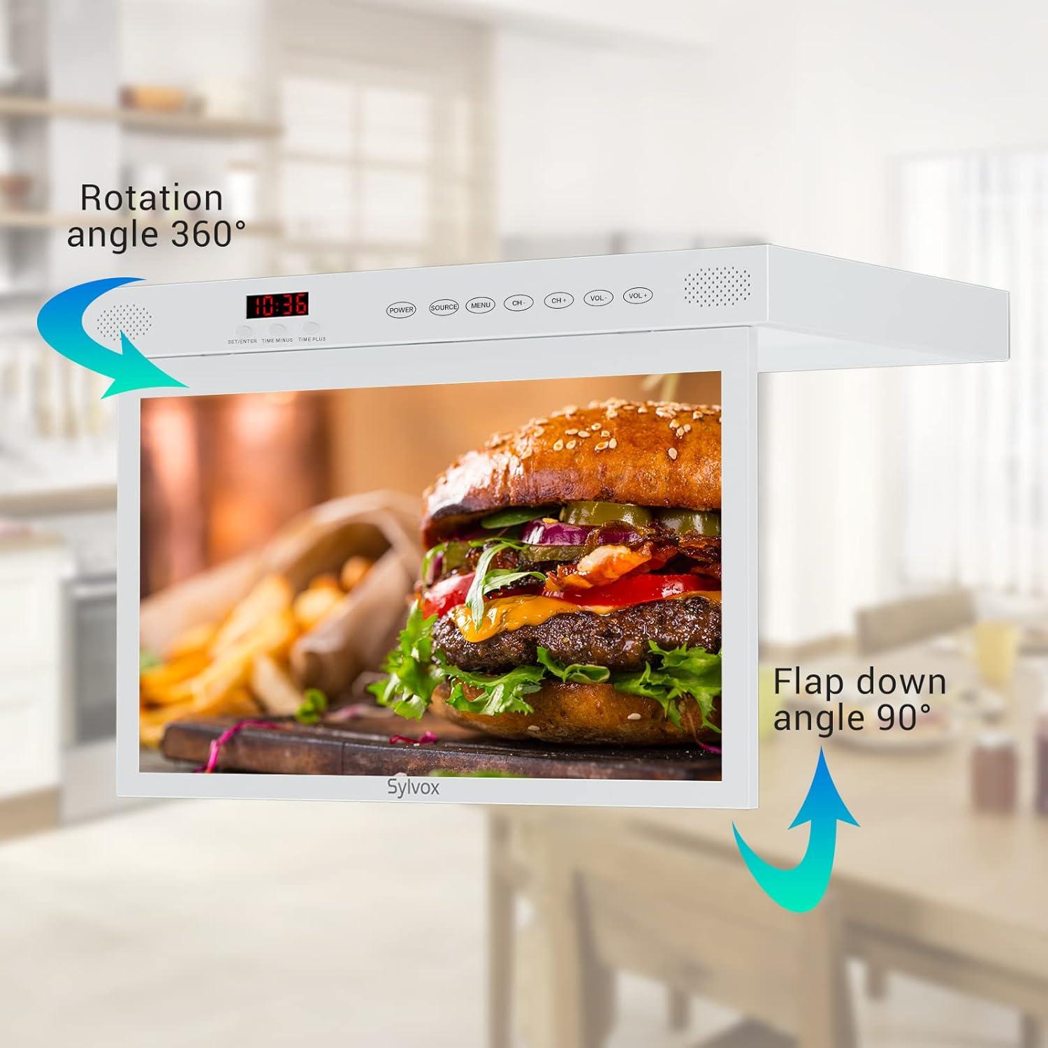 Televisor de Cocina SYLVOX 15.6" 1080P Plegable WiFi Bluetooth