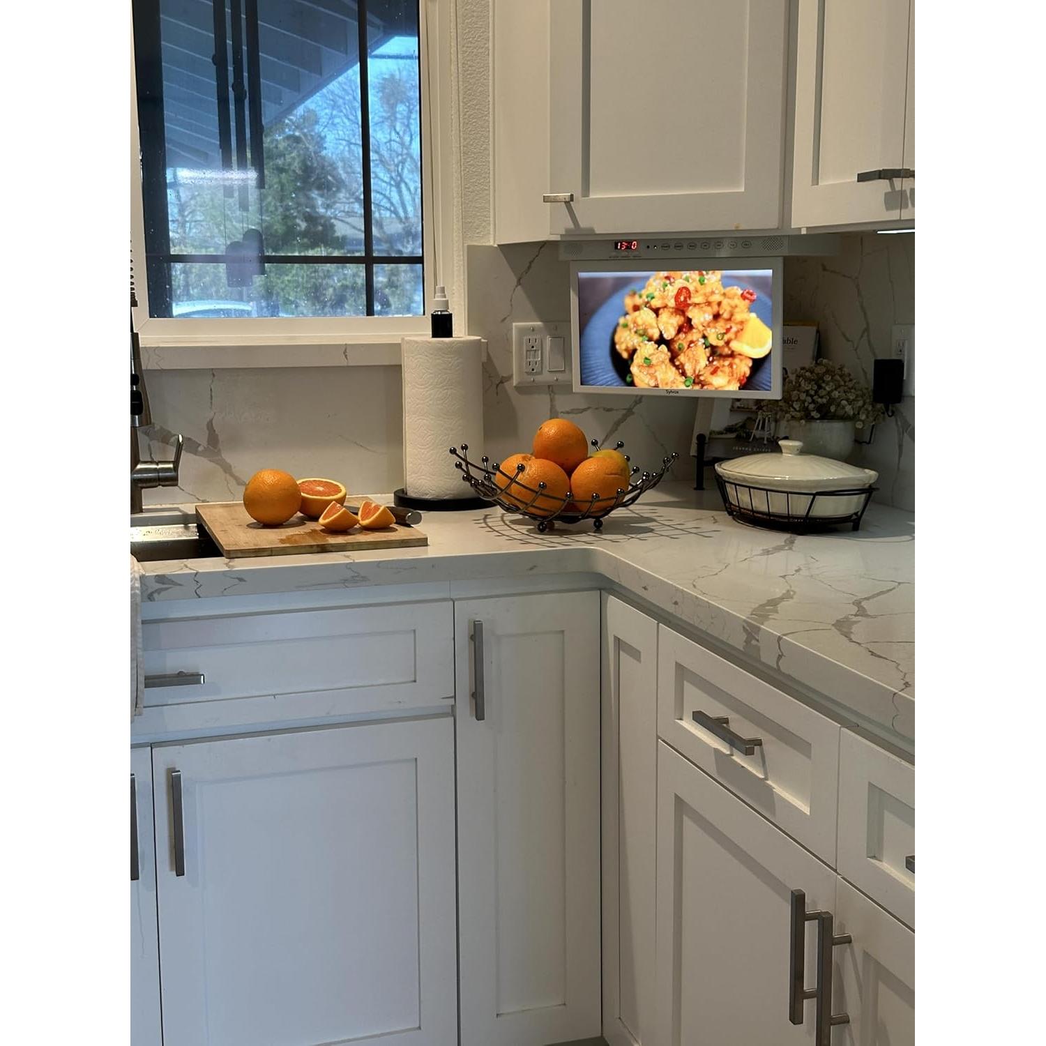 Televisor de Cocina SYLVOX 15.6" 1080P Plegable WiFi Bluetooth