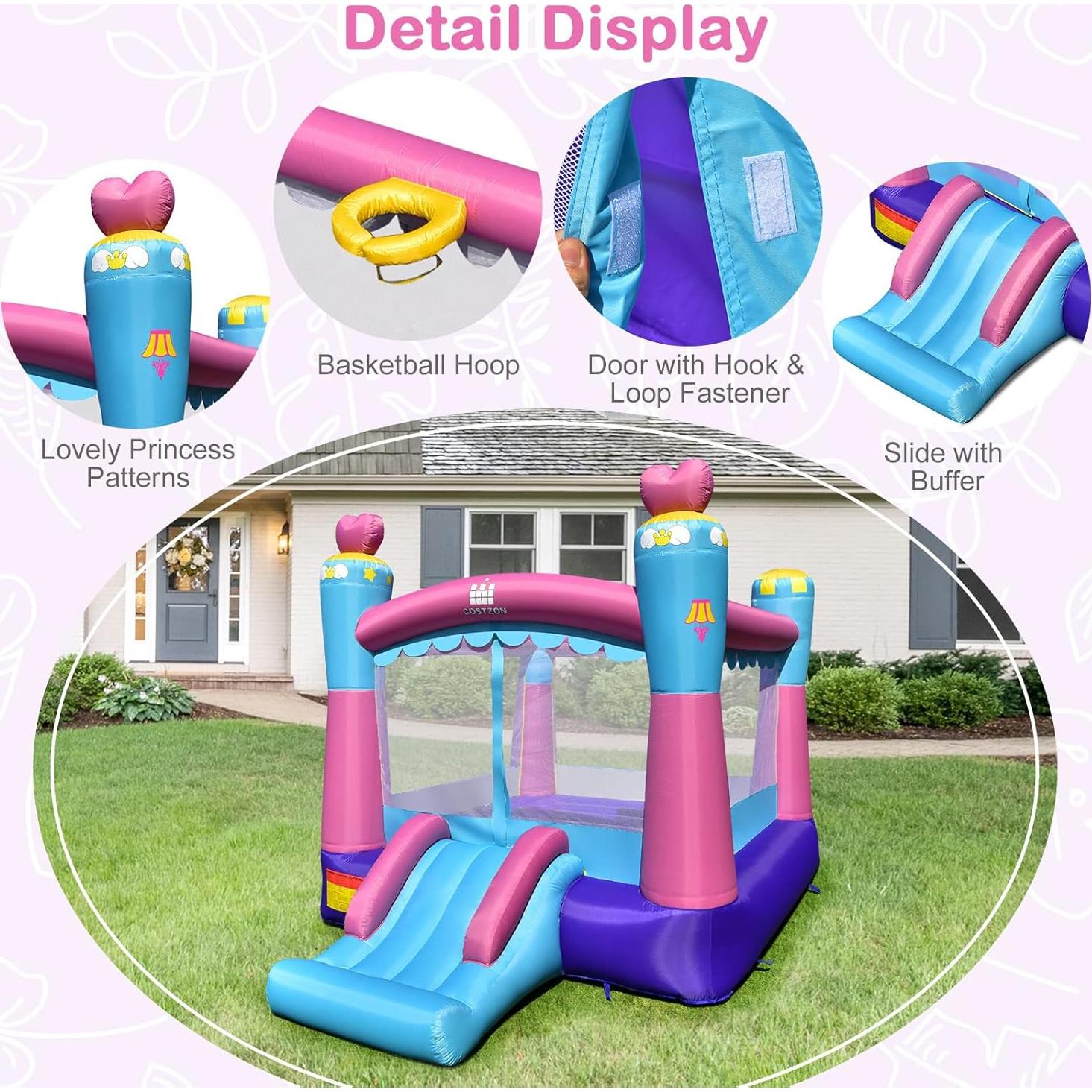 Casa Inflable de Salto Costzon Princesa 4x3.2m para Niños