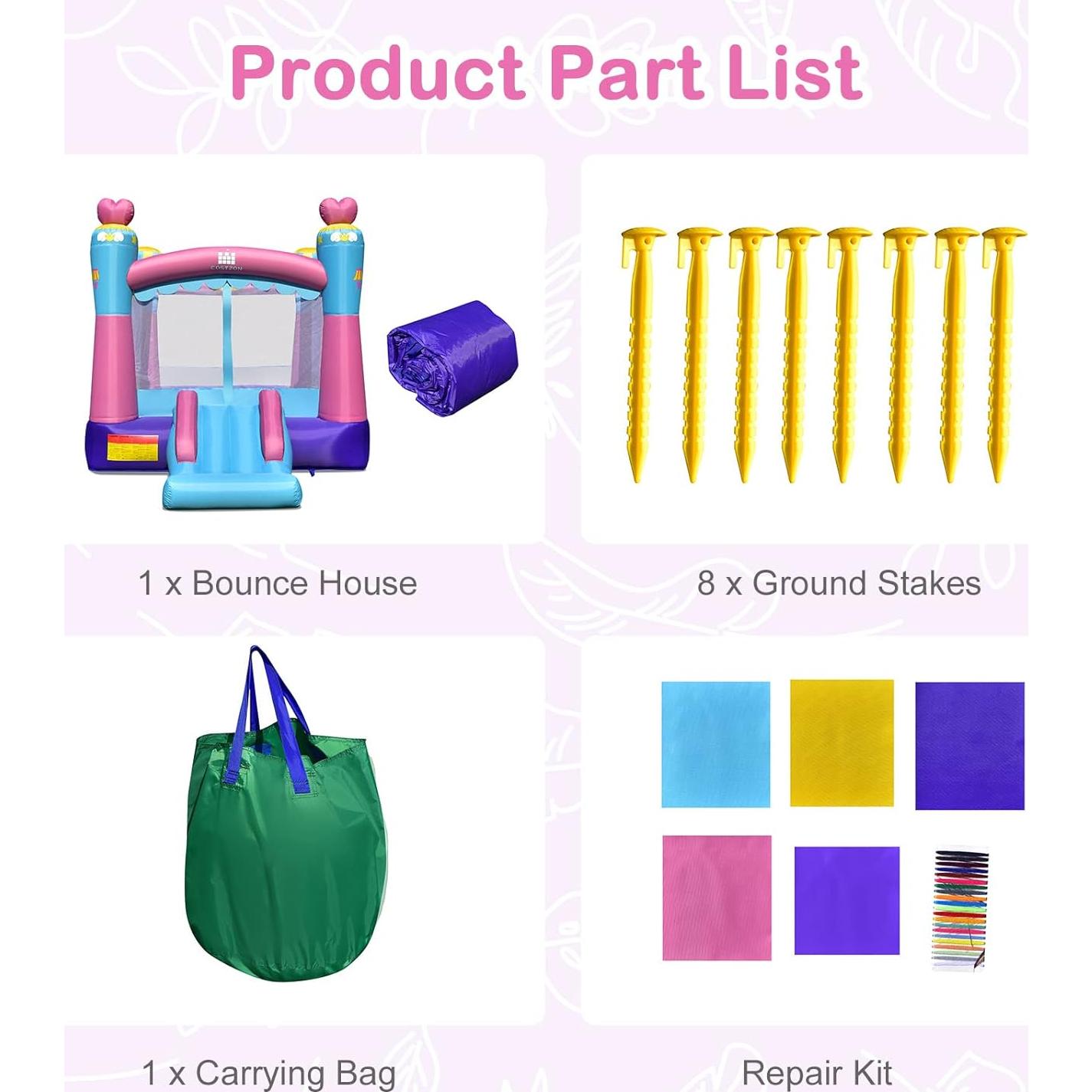 Casa Inflable de Salto Costzon Princesa 4x3.2m para Niños