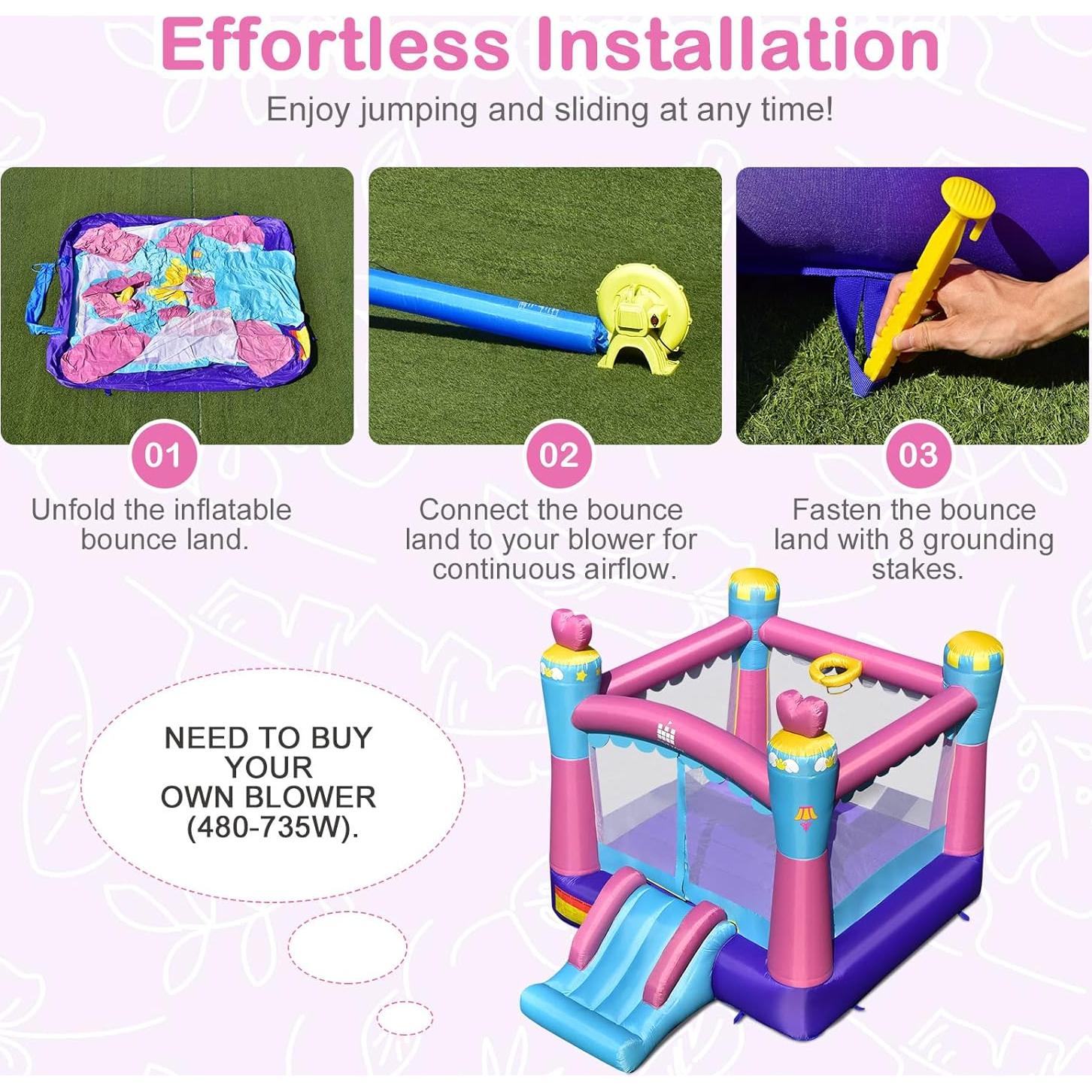 Casa Inflable de Salto Costzon Princesa 4x3.2m para Niños