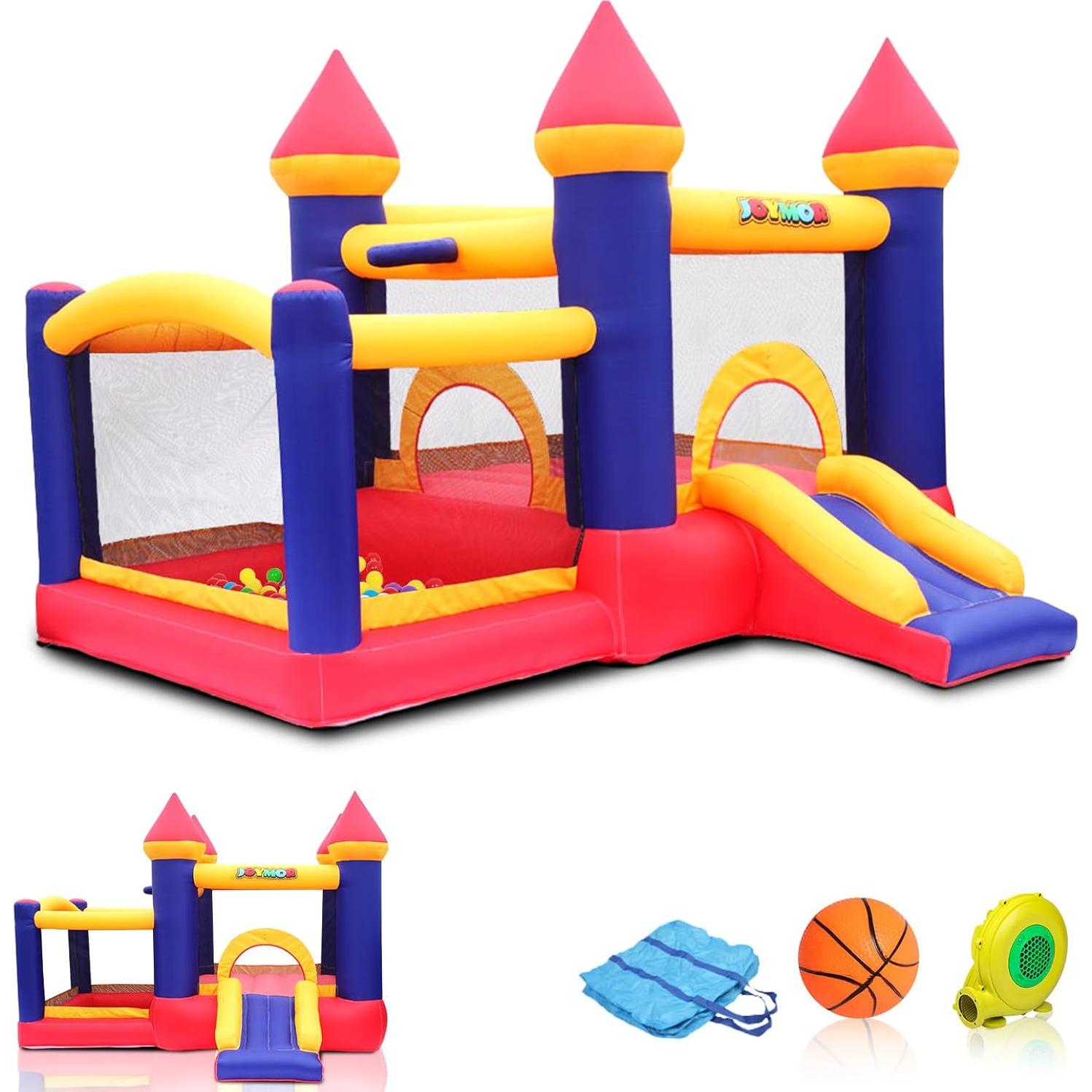 Casa Inflable de Rebote JOYMOR con Piscina de Pelotas 3-10 Años