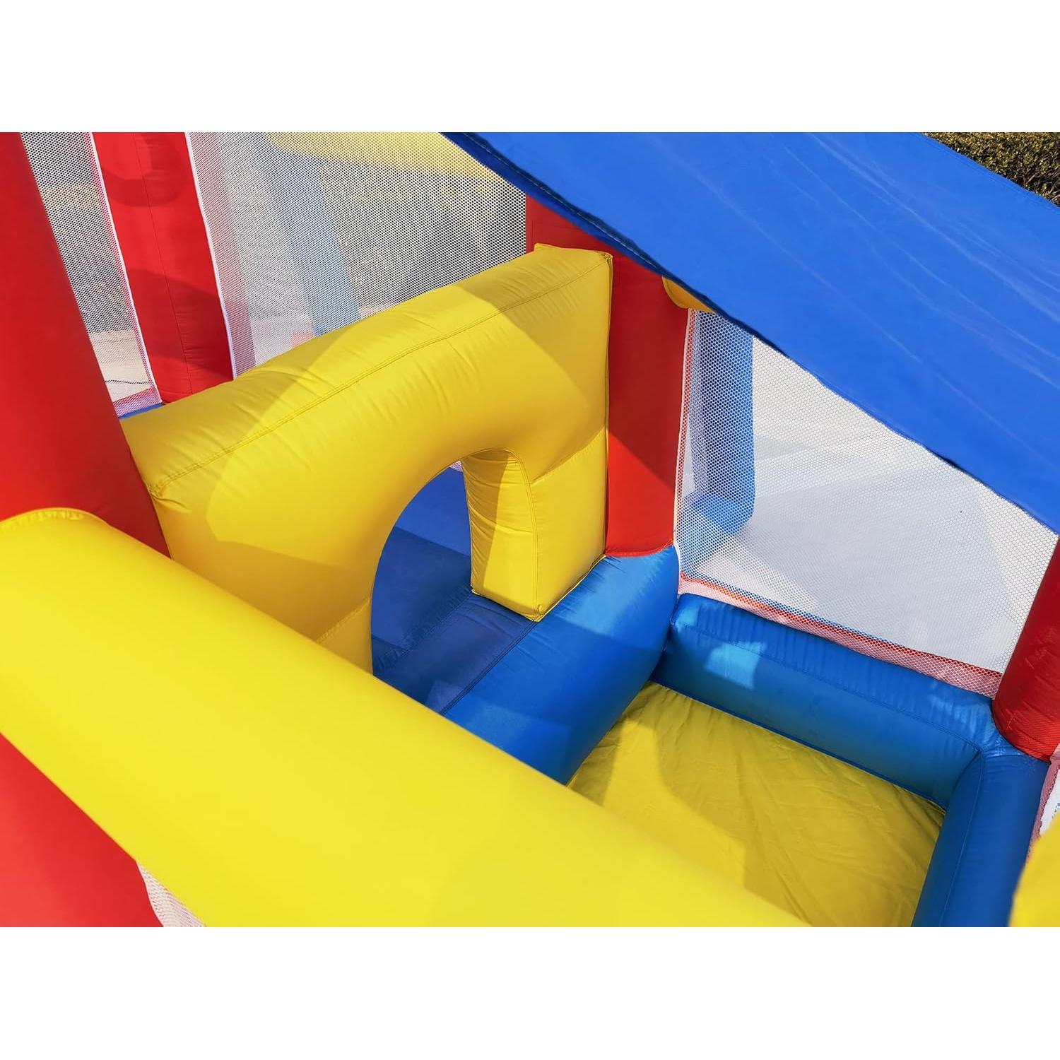 Castillo Inflable Baralir 7 en 1 para Niños 3-6 Años con Tobogán y Piscina de Pelotas