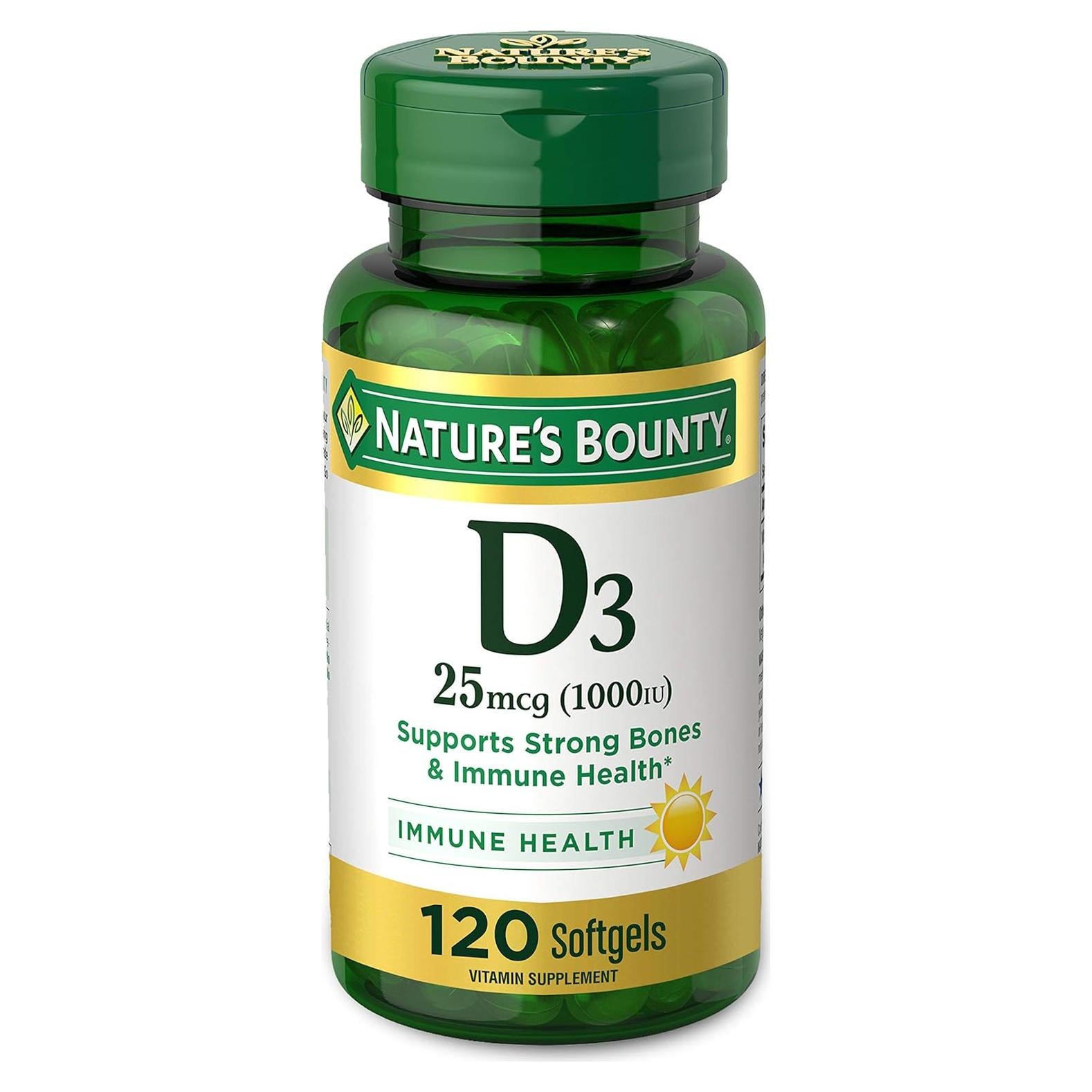 Vitaminas D3 Nature's Bounty 1000 UI 120 Geles Blandos