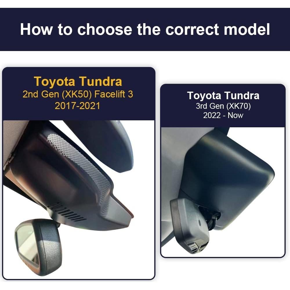 Cámara de Tablero Dual Fitcamx 4K para Toyota Tundra/Sequoia