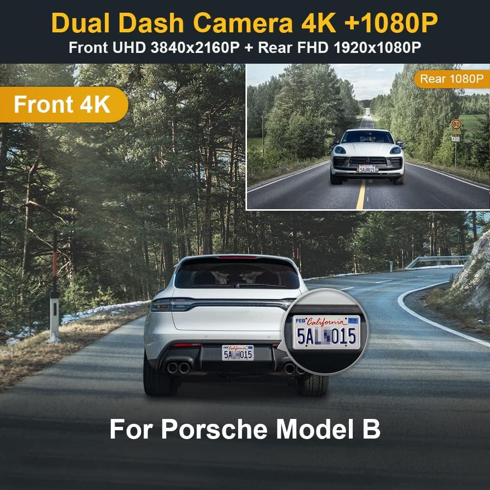 Cámara Dash Fitcamx 4K Frontal + 1080P Trasera para Porsche