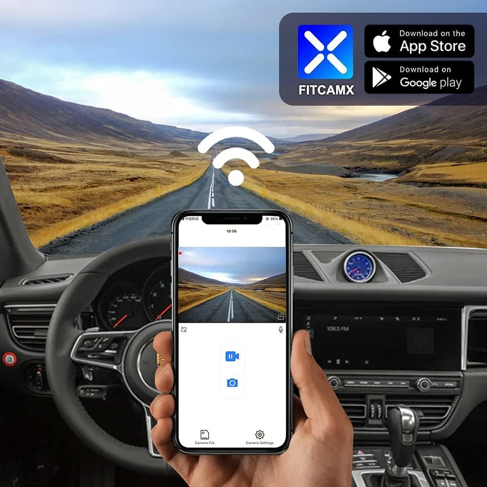 Cámara Dash Fitcamx 4K Frontal + 1080P Trasera para Porsche