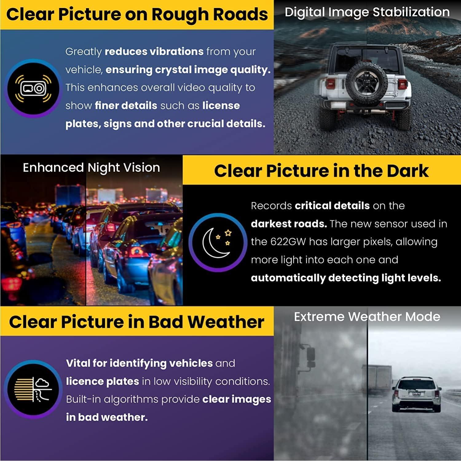 Cámara Dash Nextbase 622GW con Cámara Trasera y 64GB