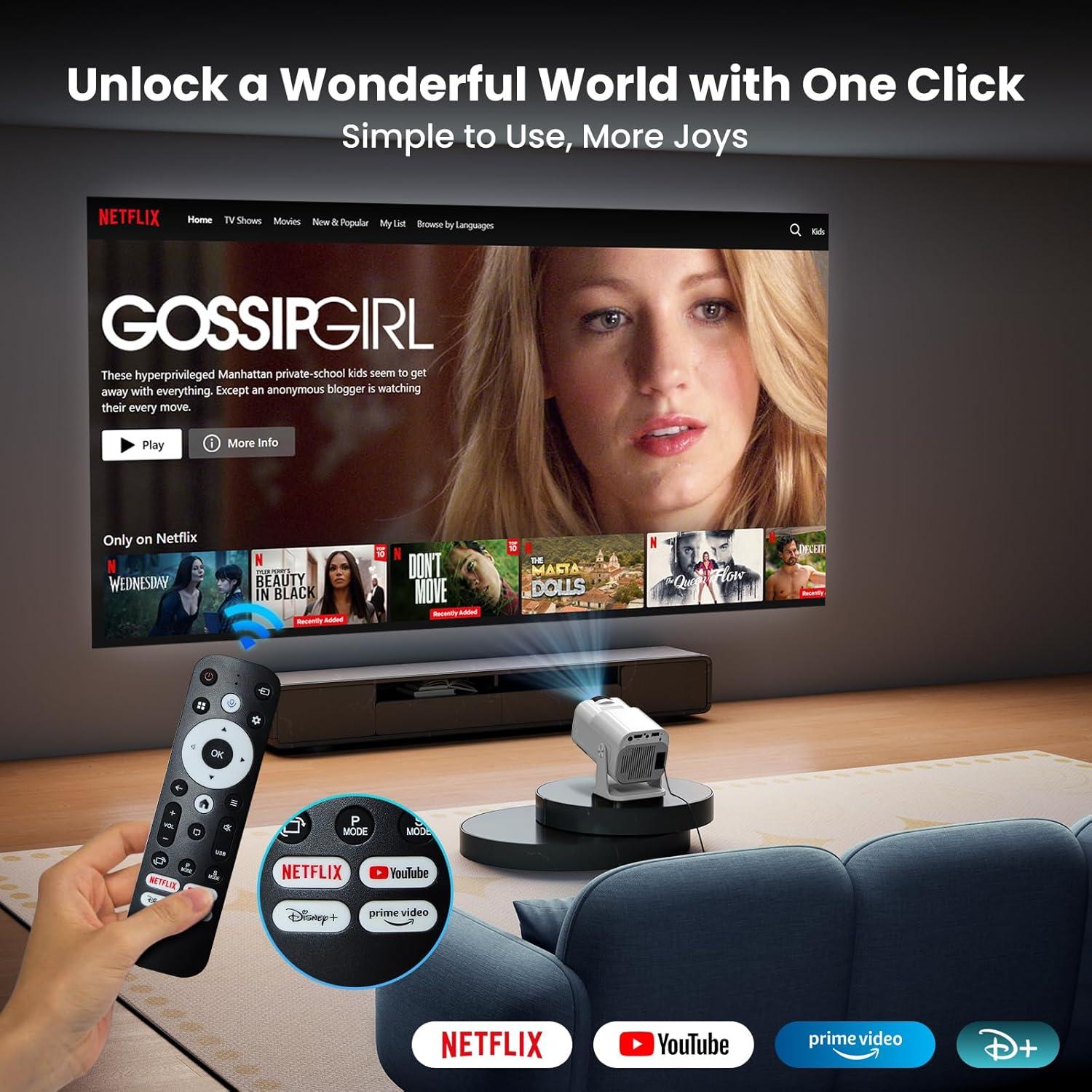 Proyector 4K Gaimoo GM600 NTV Wifi Bluetooth Estéreo 1080P