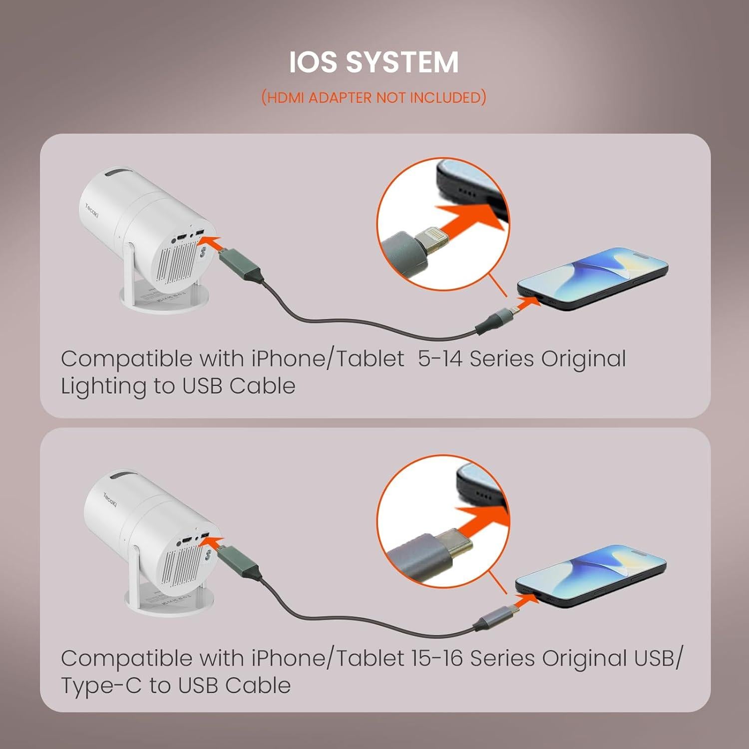 Proyector Mini Portátil Tecaki X3 1080P HD Bluetooth 5.2