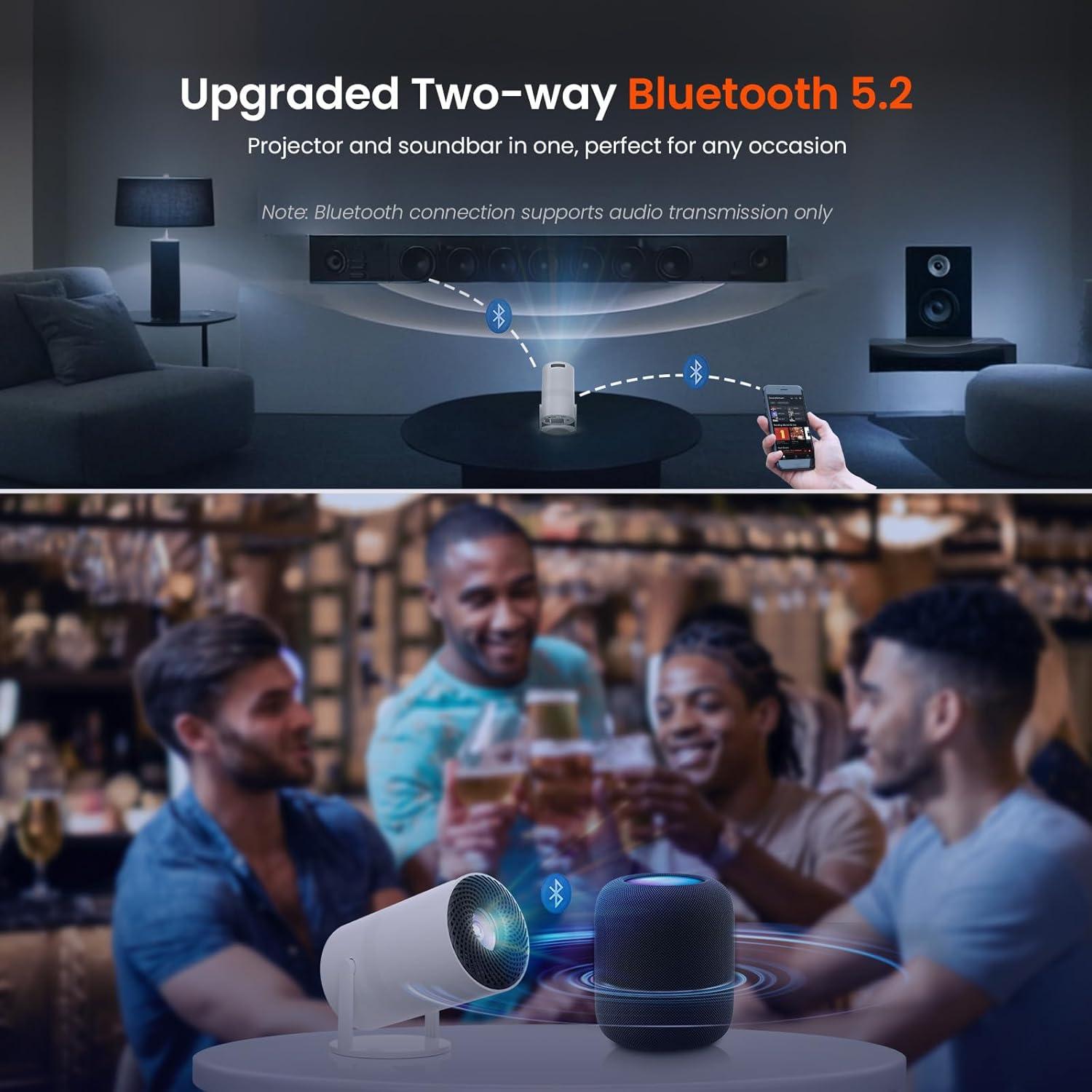 Proyector Mini Portátil Tecaki X3 1080P HD Bluetooth 5.2