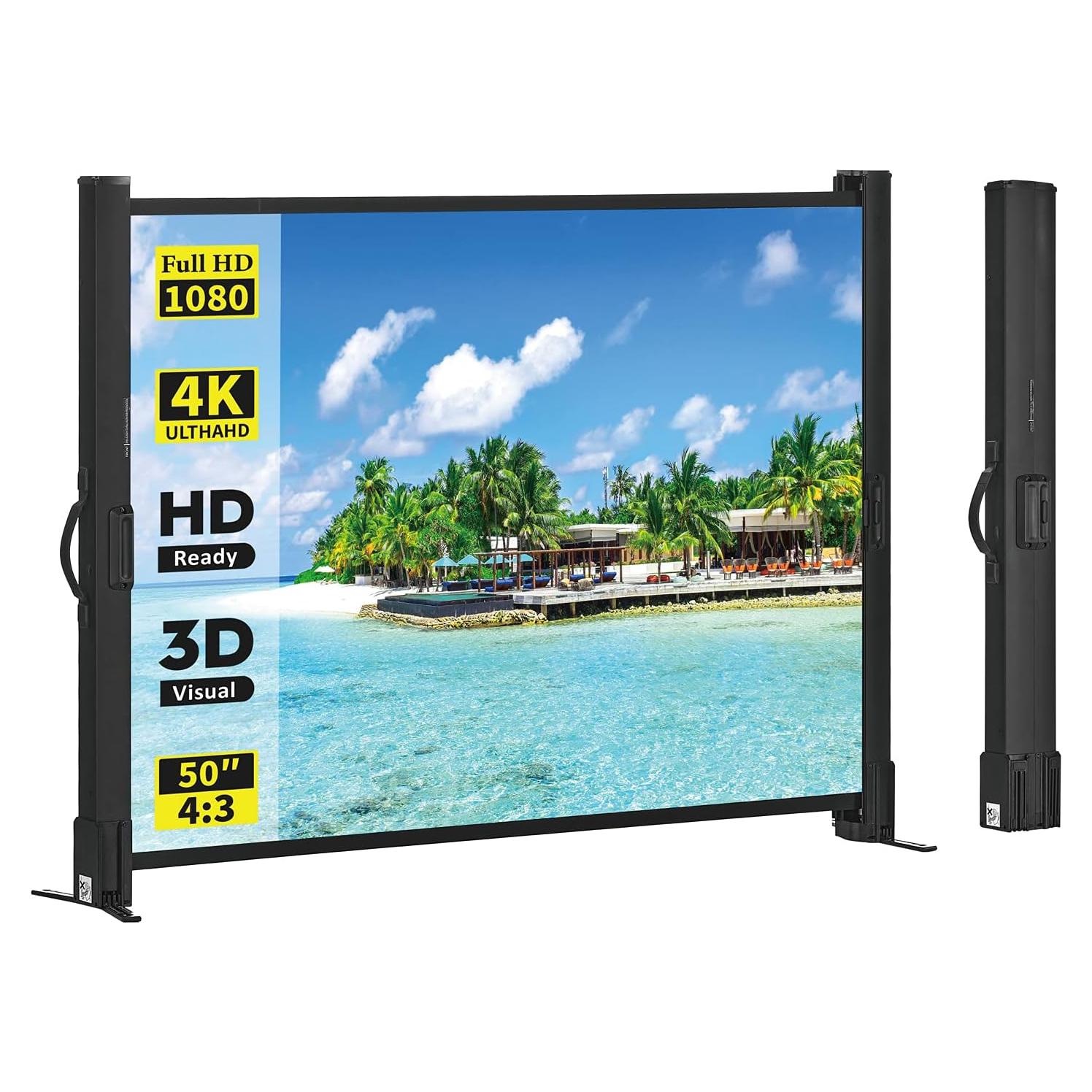 Pantalla de Proyector Portátil Excelimage 50" Retráctil HD