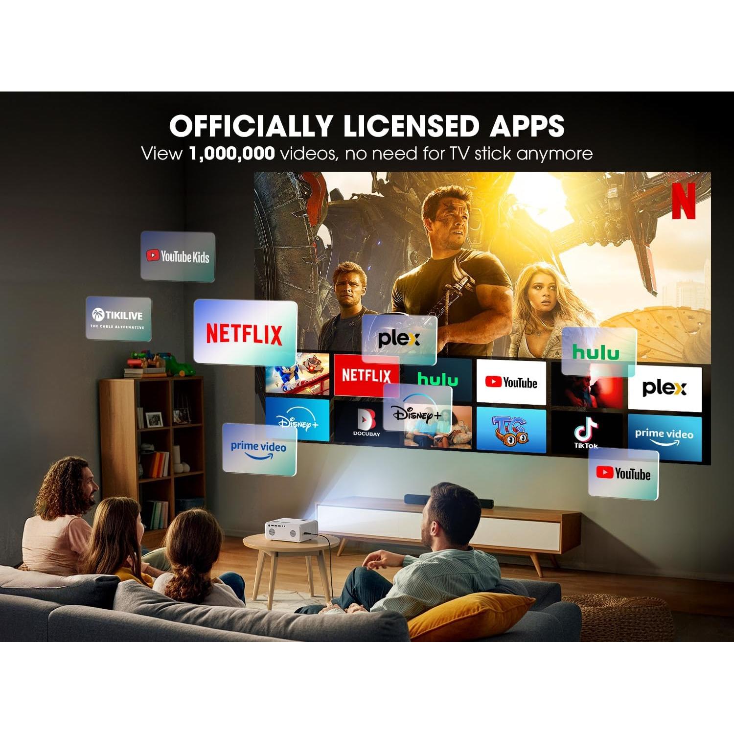 Proyector Inteligente VIZONY DP04 Pro Nativo 1080P WiFi Bluetooth