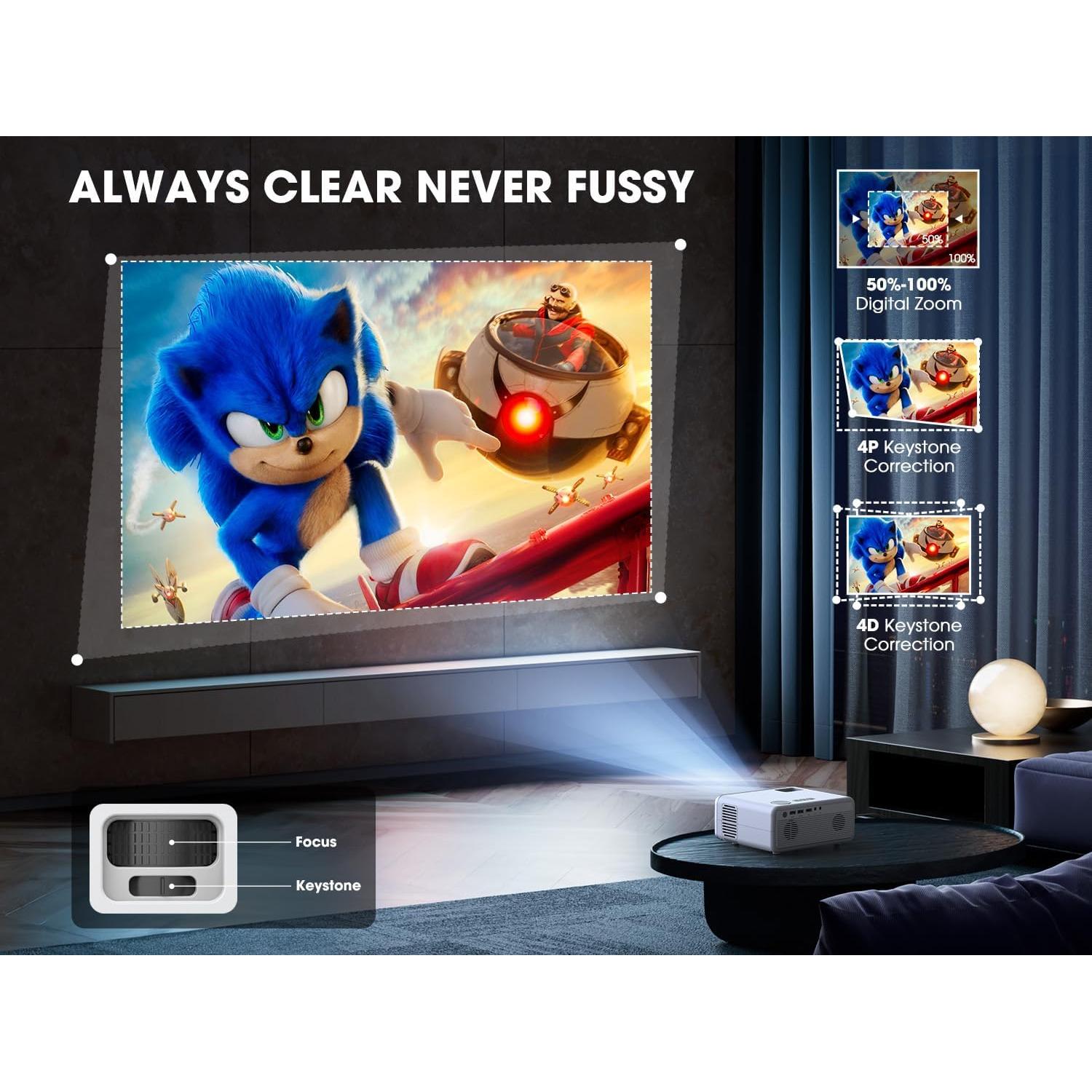 Proyector Inteligente VIZONY DP04 Pro Nativo 1080P WiFi Bluetooth