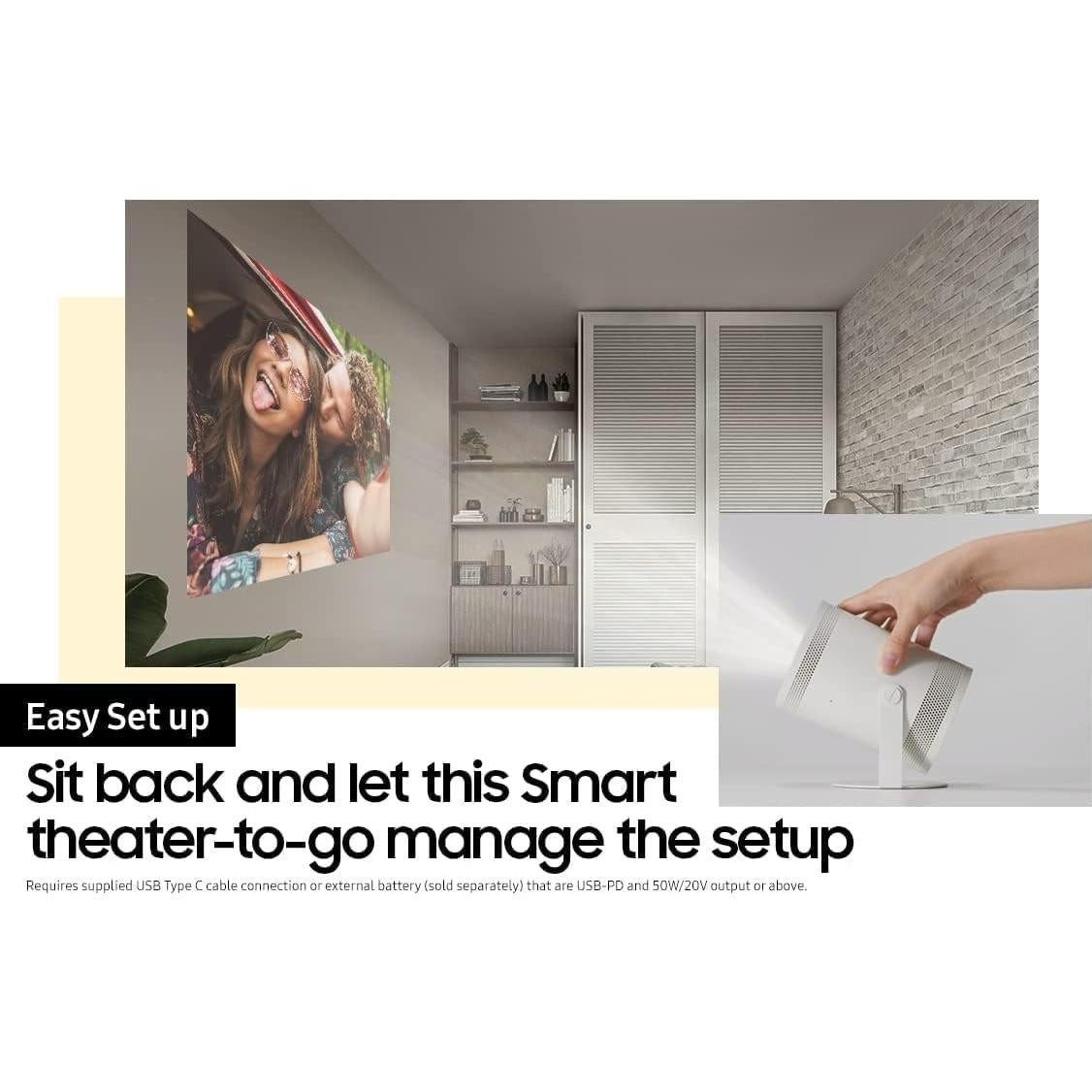 Proyector Portátil Inteligente Samsung The Freestyle FHD 1080p