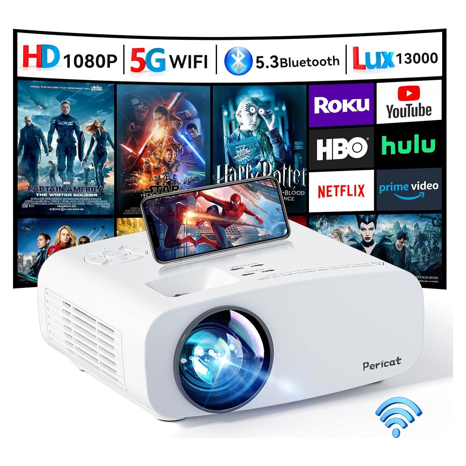 Proyector Portátil Pericat 4K WiFi Bluetooth 1080P Full HD