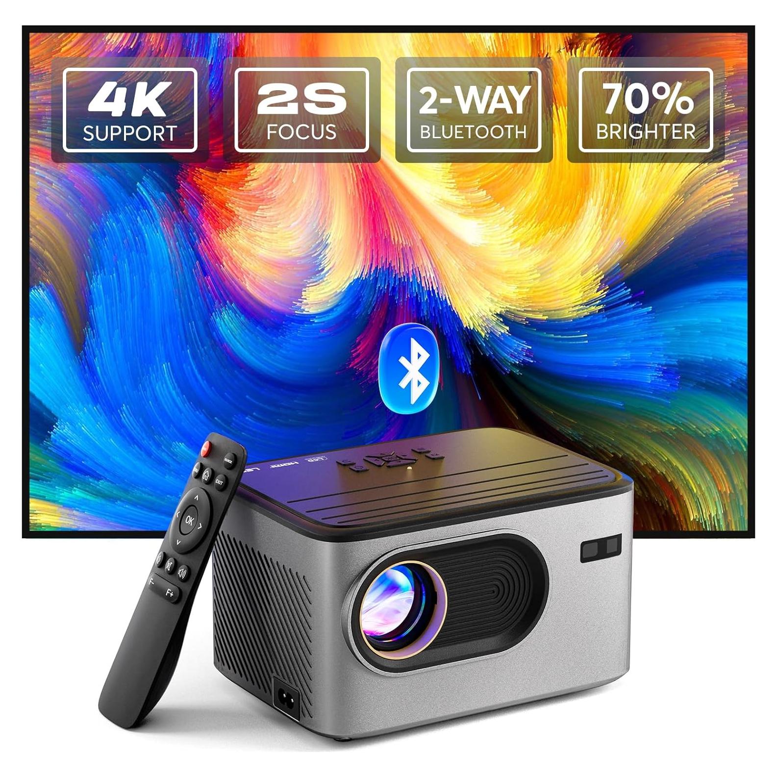 Proyector PANSEBA AK-68 4K Nativo 1080P Bluetooth Portátil