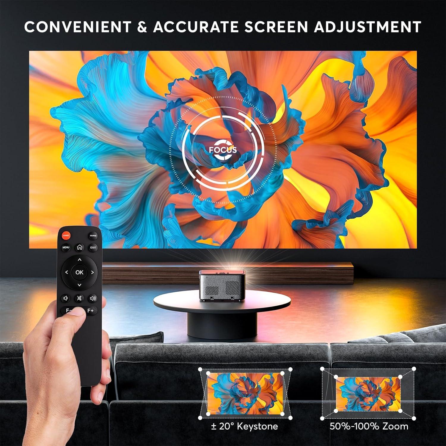 Proyector PANSEBA AK-68 4K Nativo 1080P Bluetooth Portátil