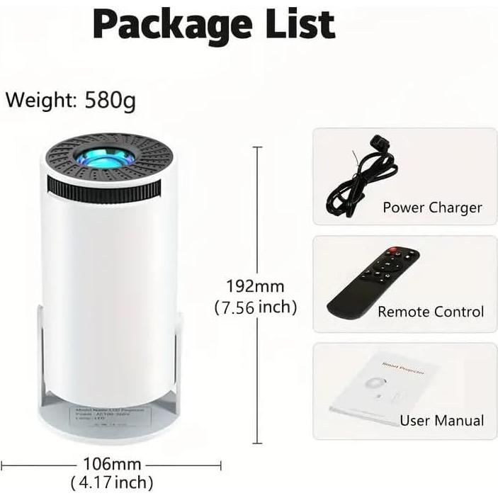 Mini proyector 4K FOSENHL portátil Android 11.0 WiFi Bluetooth