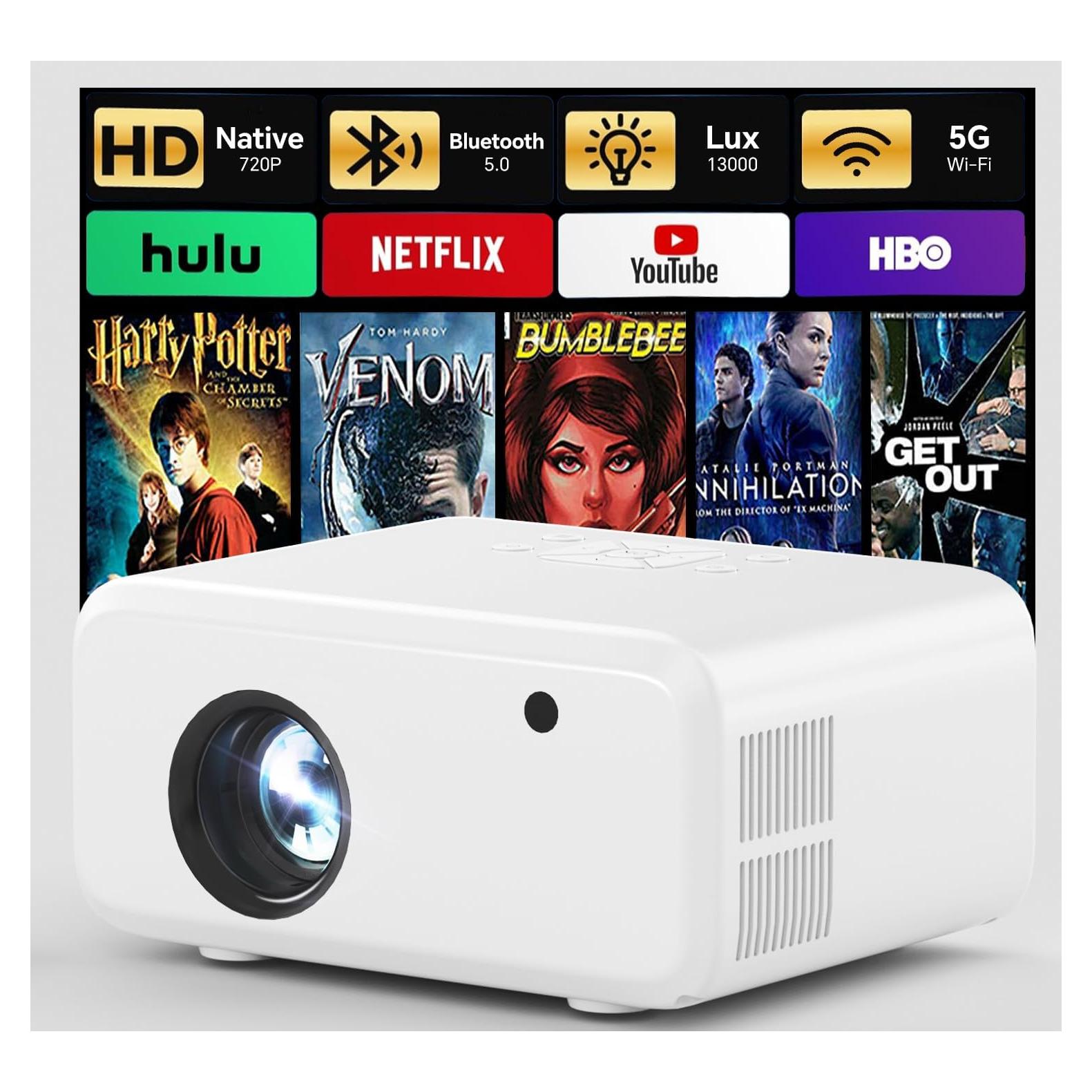 Mini Proyector Portátil VISULAPEX 1080p WiFi Bluetooth 13000L