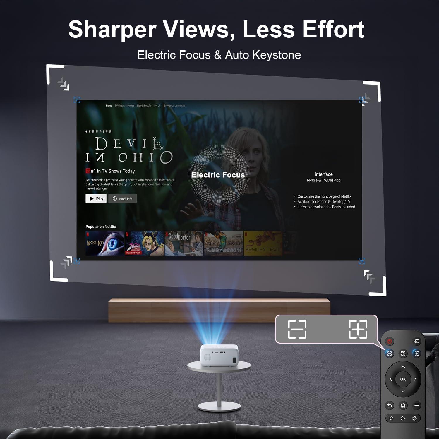 Mini Proyector Portátil VISULAPEX 1080p WiFi Bluetooth 13000L