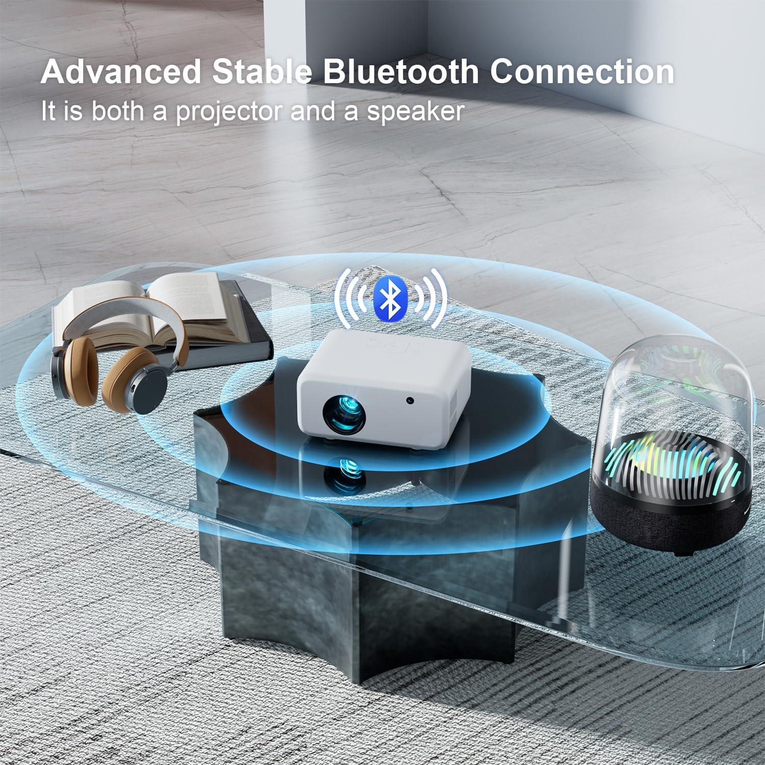 Mini Proyector Portátil VISULAPEX 1080p WiFi Bluetooth 13000L