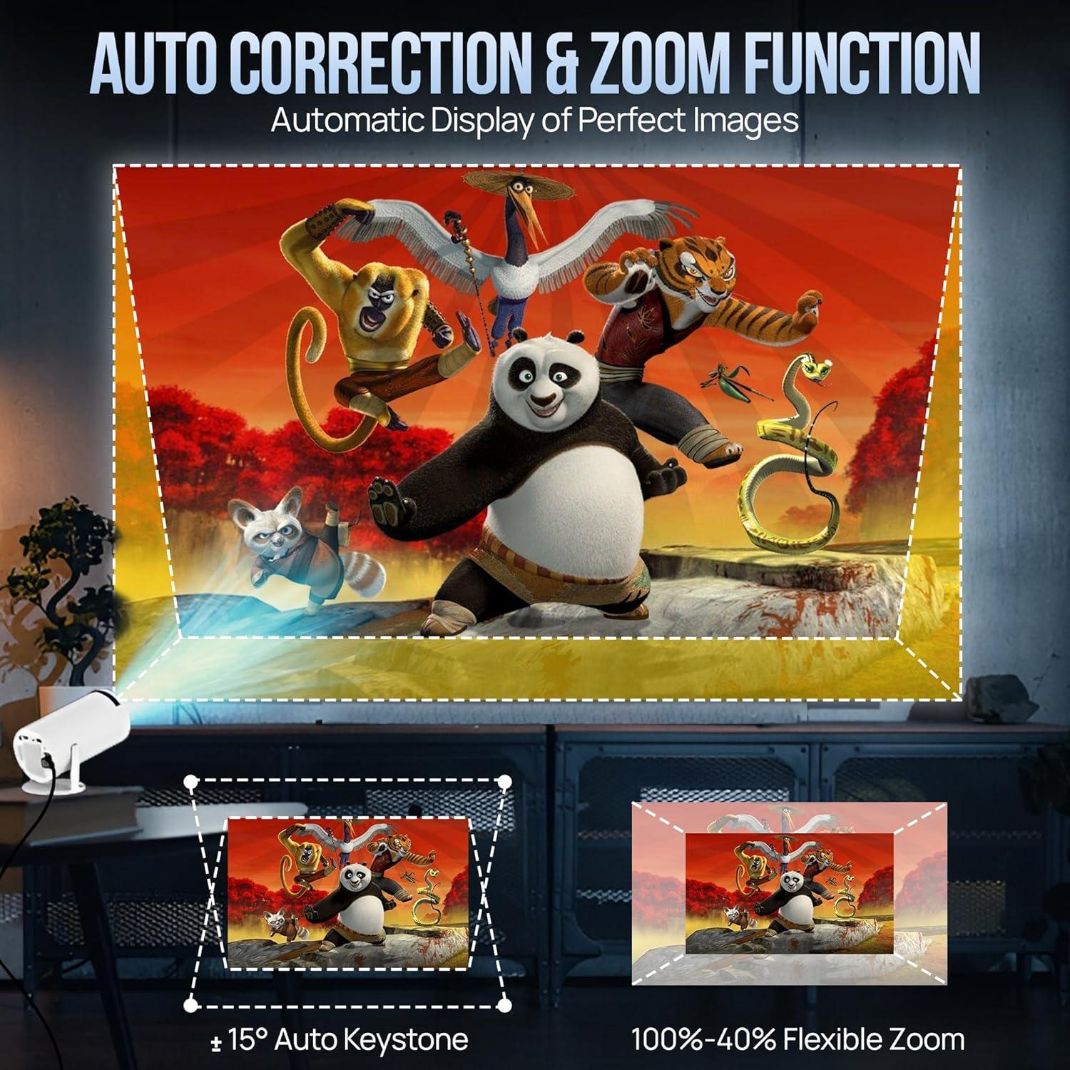 Proyector Mini Portátil 4K HD SSCDesigns con WiFi y Bluetooth